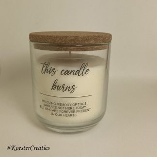 kaars 'this candle burns'